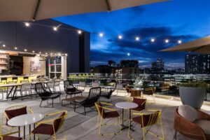 Hayat Place Rooftop in Evening