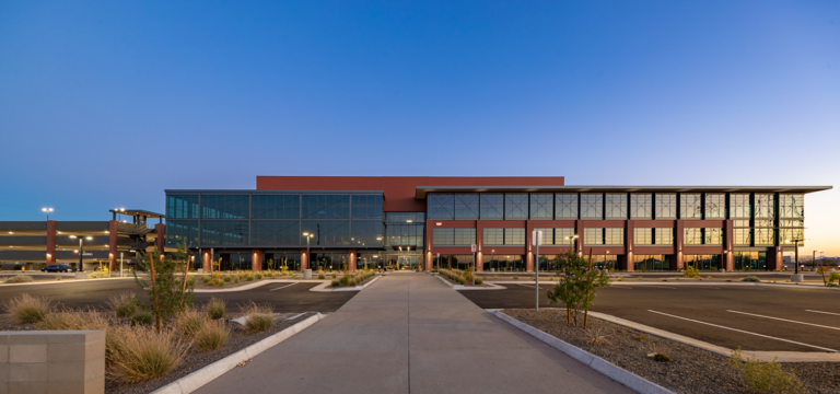 Full building shot of Rio Yards
