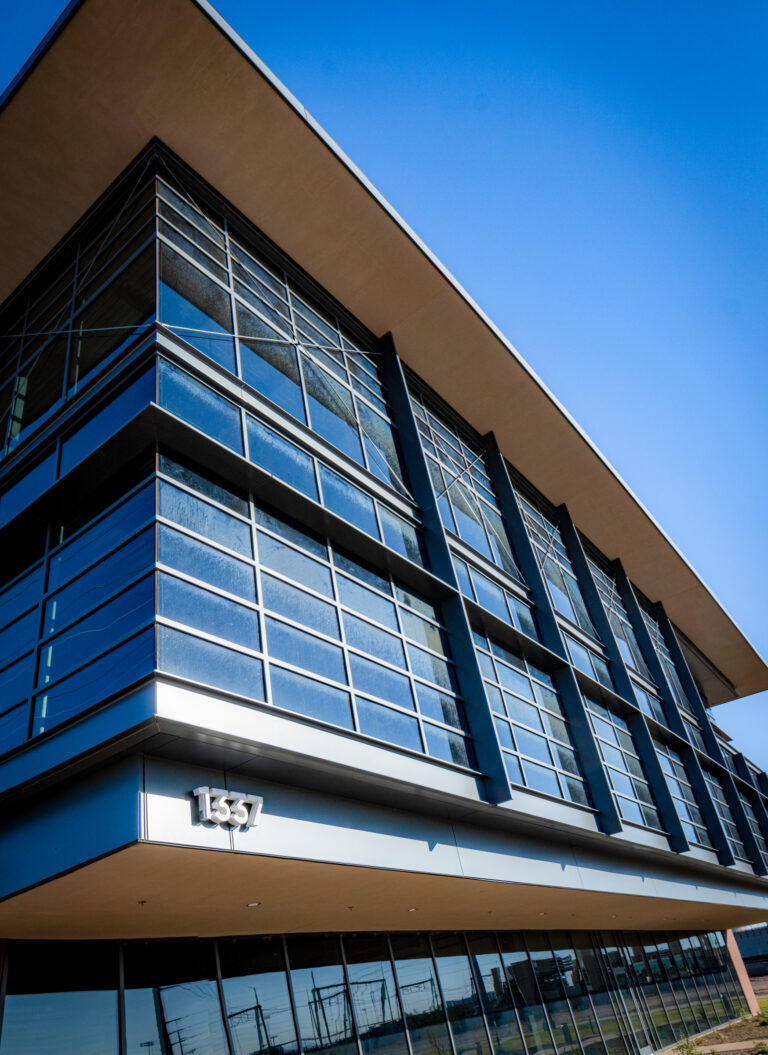 Front building details of Rio Yards Apartments